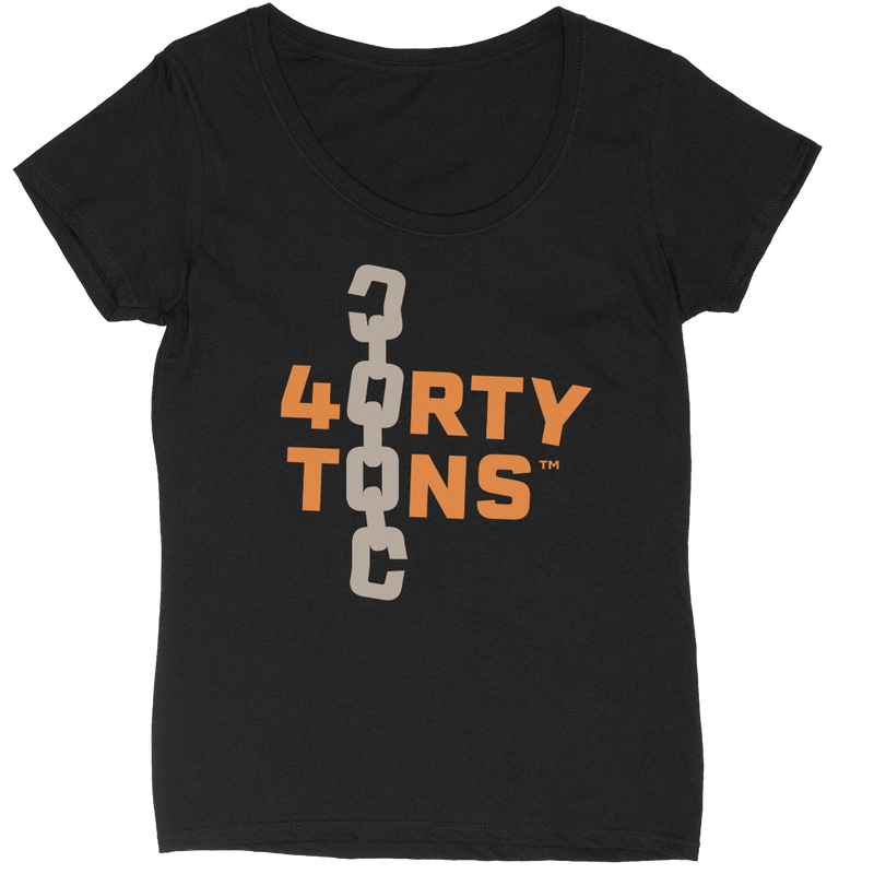 40 Tons Logo Womens Tee - Black